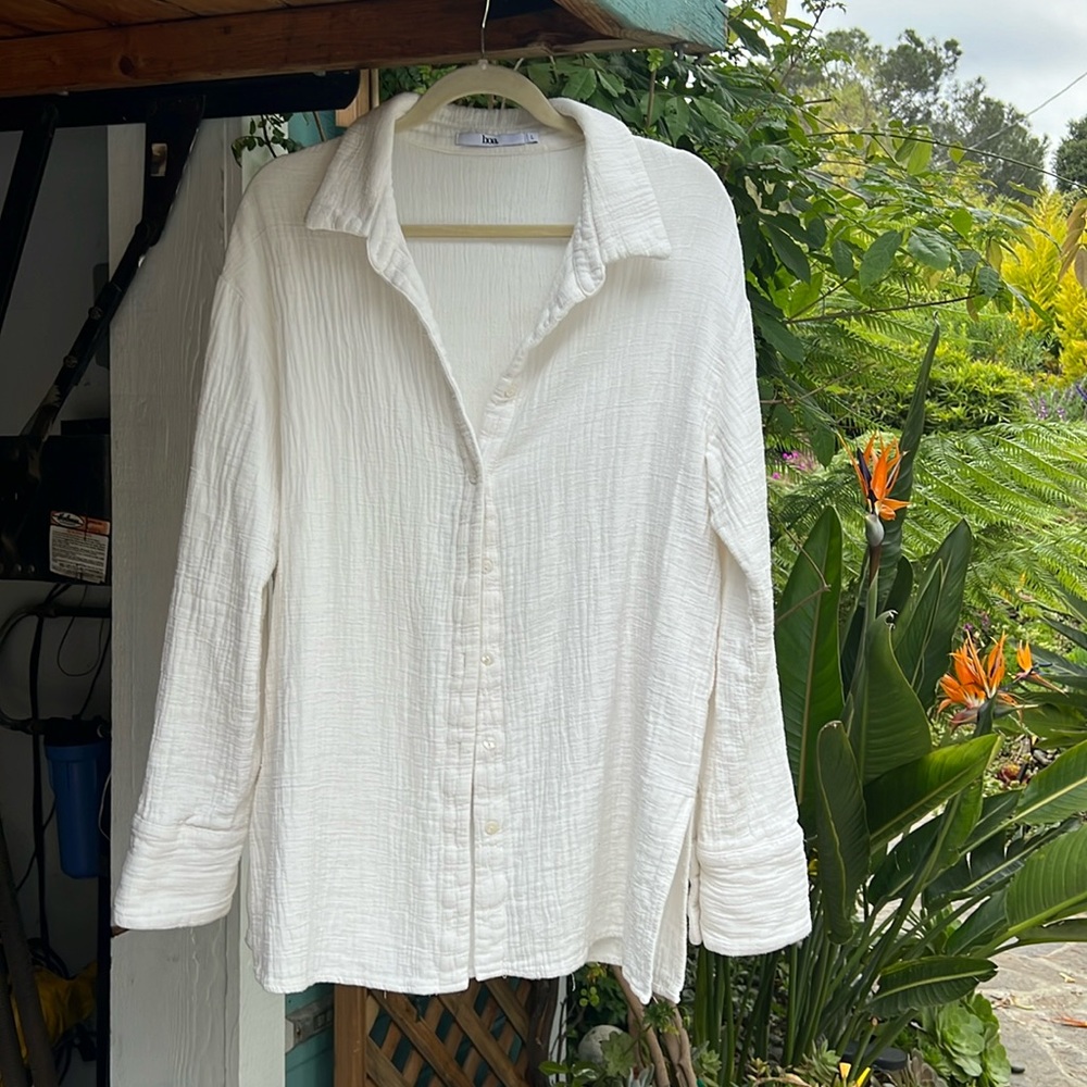 Boa thick gauze white shirt